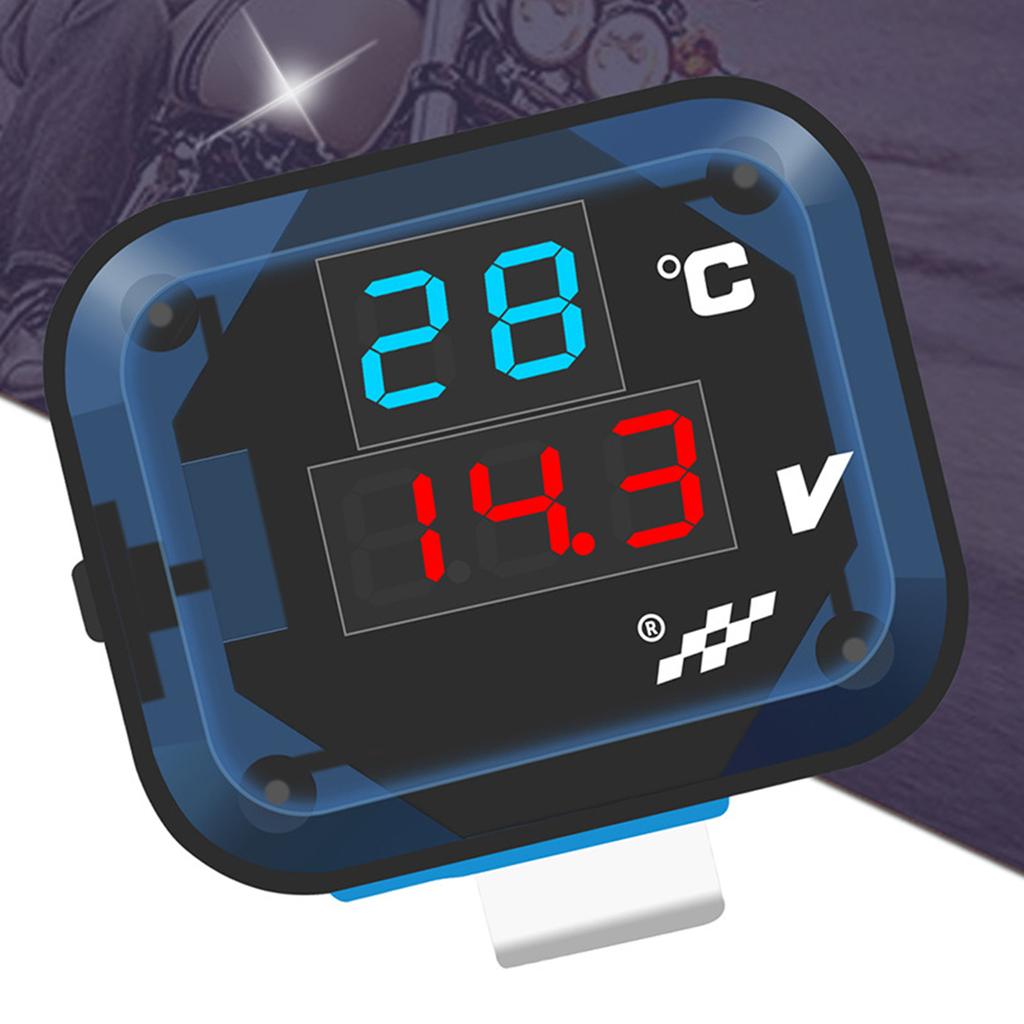 12-24 В мотоциклетный руль, тестер температуры и напряжения с зарядным устройством USB, водонепроницаемый модифицированный аксессуар для мотоцикла