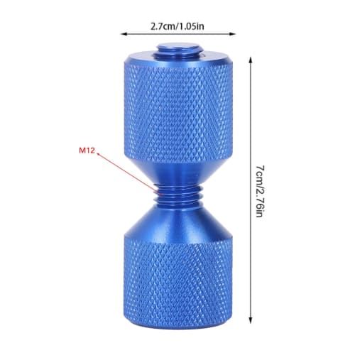 Two Two-Hole Alignment Pins, Anodized Aluminum, 1 1/8" Flange, Double-Hole Tweezers for 0.5" To 14" Flanges, 150LB Capacity (Blue)