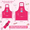 R HORSE 2Pcs Adults Kids Matching Apron Set Mommy and Me Adjustable Kitchen Apron with 2 Pockets Parent and Child Matching Gift for Mother's Day