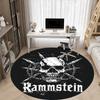 1 шт. Круглый ковер Rammstein Metal Death Office, Коврик для помещений, Подходит для офиса, спальни, гостиной, домашнего декора, Декор комнаты a0926107