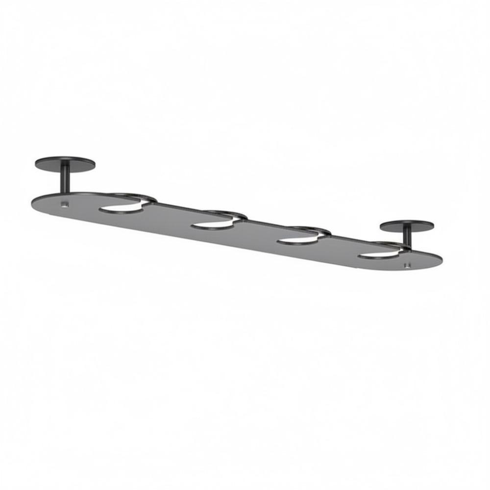 Punch-free Upside Down Shelf 2/3/4 Slots Goblet Storage Rack Inverted Goblets Rack Wine Cabinet