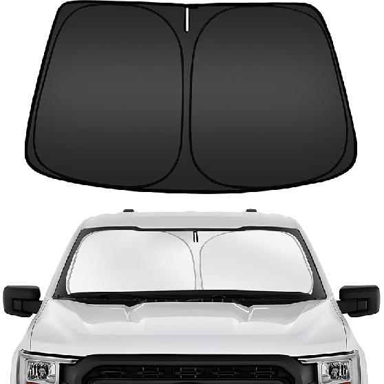 ARISMOTOR Солнцезащитный козырек на лобовое стекло для GMC Sierra 1500 2500 3500 (SLT AT4 Denali) -2025 2026, Подходит для складного переднего оконного солнцезащитного козырька, Защитный козырек,