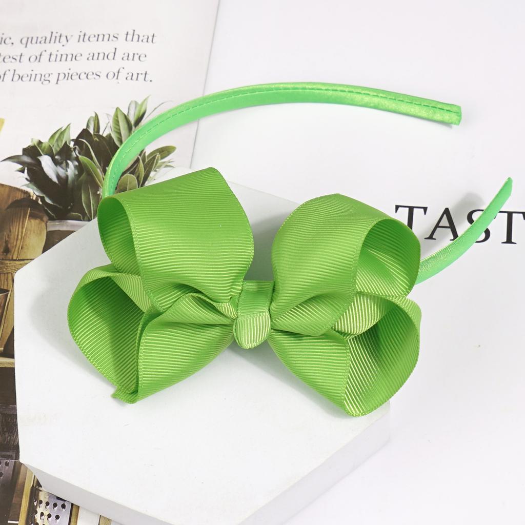 6 Pack Hair Bows Plastic Hair Headband Grosgrain Ribbon Headbands Hair Hoops Hair Accessories for Baby Girls Kids