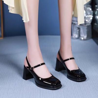 Нескользящие сандалии с круглым носком женские повседневные летние элегантные модные туфли 2024 года в Корейском стиле, обувь для вечеринок, женский дизайн