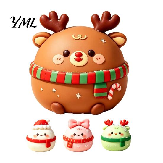 Crunchy Stress Ball Christmas Daifuku Relief Toy, Slow Rebound Steamed Bun Squeeze Toys Sensory Holiday Party Favors for Kids Adults Reliever