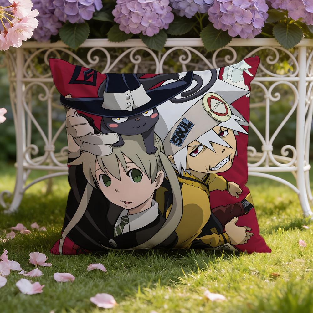 Аниме S-SOUL E-EATER Наволочка для подушки Домашняя и автомобильная Двухцелевая наволочка: Двусторонняя конструкция для максимального комфорта