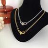 U-Shaped Handmade Necklace Horseshoe Choker Accessories For Women Jewelry Gift