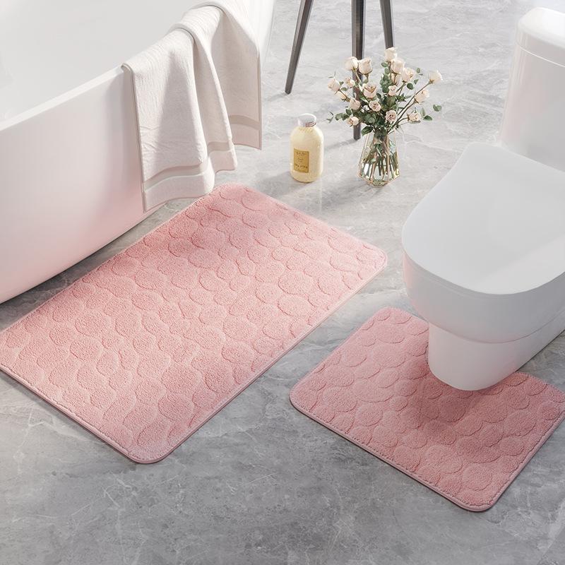 New Cobblestone Floor Mat Home Bathroom Bathroom Door Absorbent Non-slip Mat Bedroom Entry Carpet