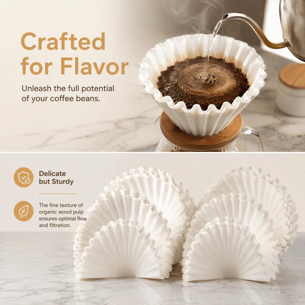 12-Cup Basket Coffee Filters Extra Large Size Replacement Coffee Filter Paper Commercial Use