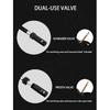 WEST BIKING 140psi High-pressure Bike Pump with Gauge for Fork Hand Cycling Tire Inflator Schrader Presta Valve Bicycle Pump