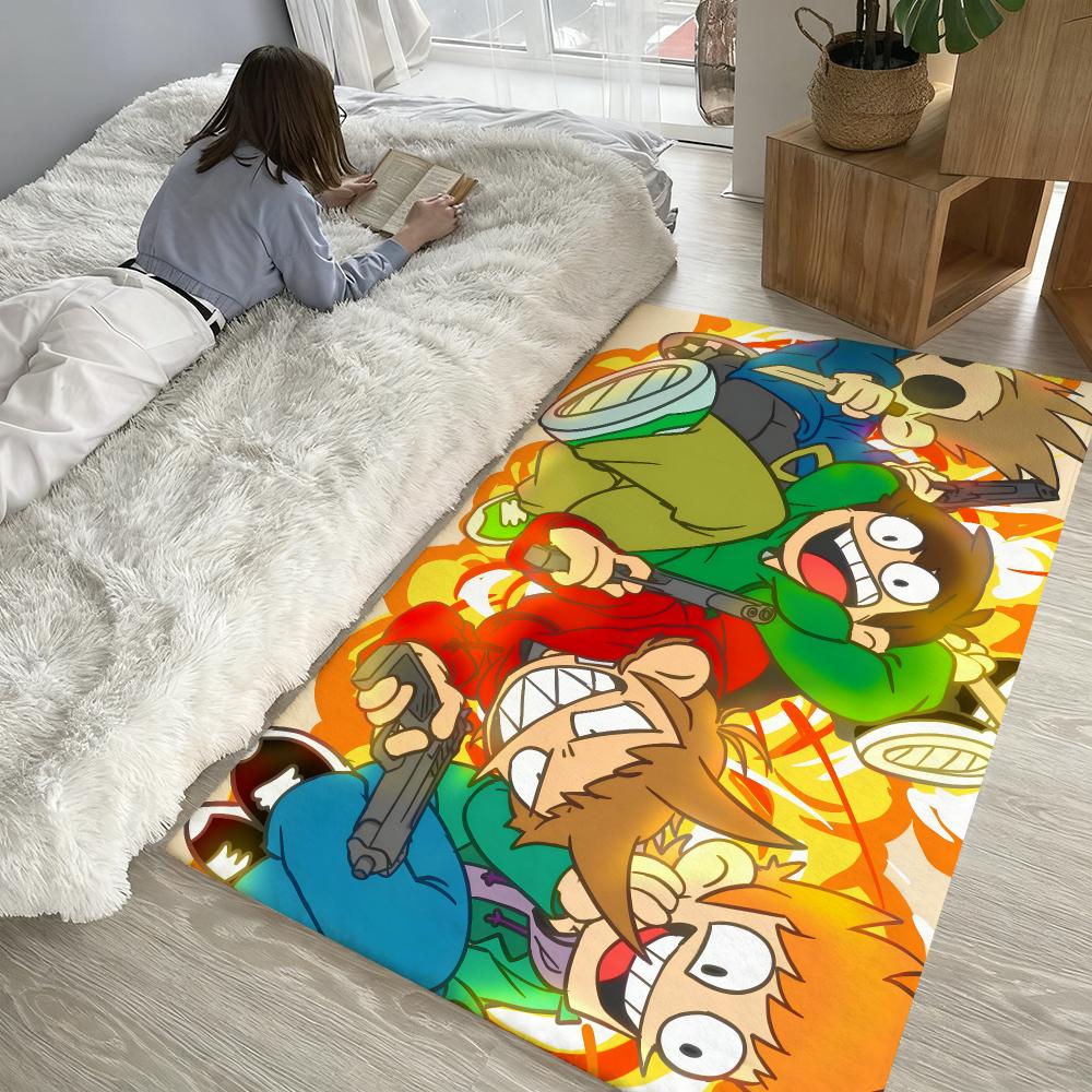 Edd-sworld Floor Mat Soft Thickened Absorbent Non-Slip Bedroom Living Room Door Mat Home Decor Flannel Rugs