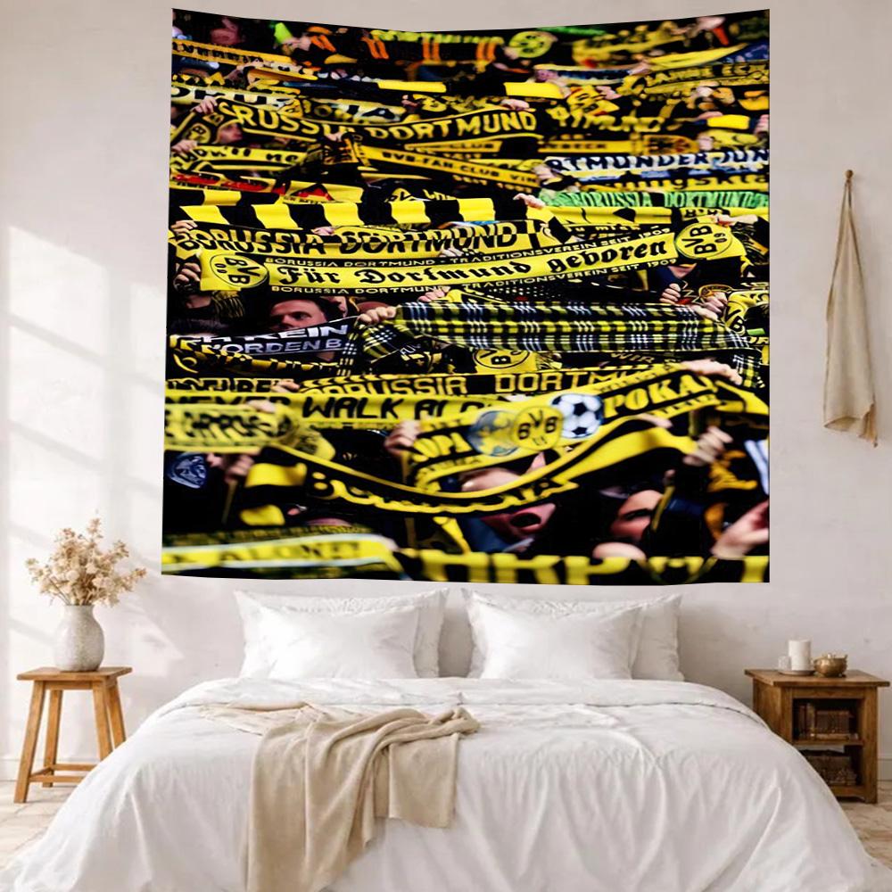 Borussia Dortmund Wall Decor Tapestry Art For Pet Memorial Birthdaywedding Party Backdrop Family Gift