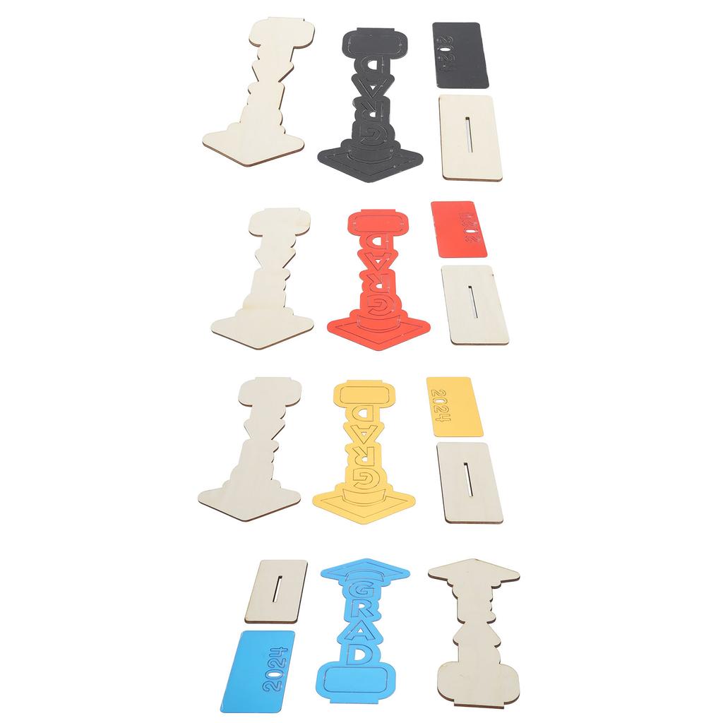 Graduation Wooden Ornament Versatile Desktop Graduation Decoration for Porch Balcony Living Room