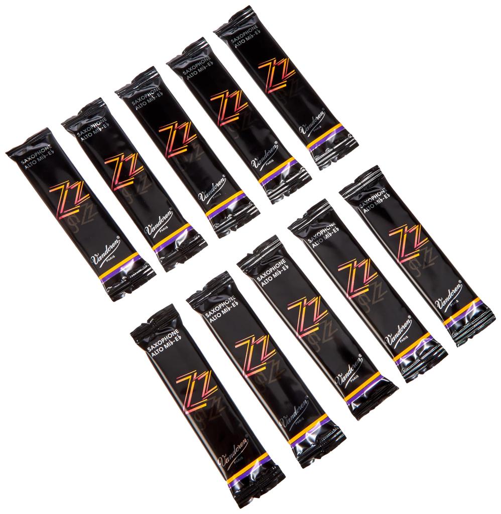 Vandoren ZZ Alto Saxophone Reeds, Hardness 3 (10 Reeds)