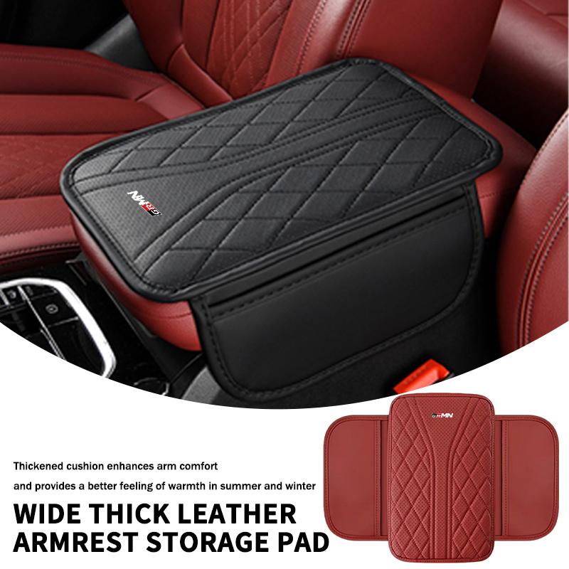 For Toyota Car Armrest Box Pad Leather Armrest Mat Auto Storage Accessories GR Sport Camry Prius Auris Crown Yaris Corolla CHR