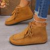 Autumn New Fashion Tassel Lace-up Flat Bottom Height-increasing Single Shoes Women's Versatile Casual Single Shoes