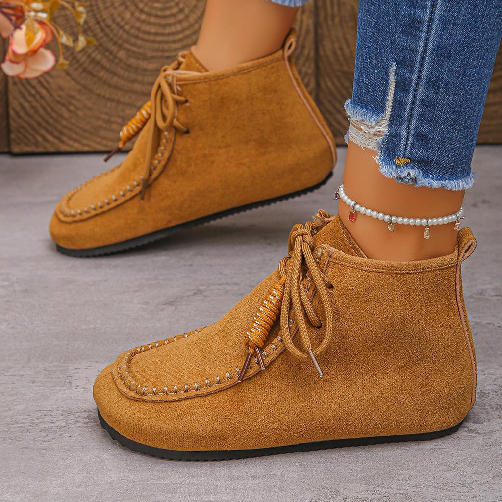 Autumn New Fashion Tassel Lace-up Flat Bottom Height-increasing Single Shoes Women's Versatile Casual Single Shoes