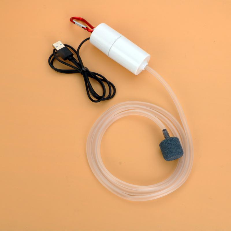 Портативный аквариумный воздушный насос с питанием от USB 1 шт. Мини-аэратор, легко переносимый, для рыбалки на открытом воздухе, временных аквариумов