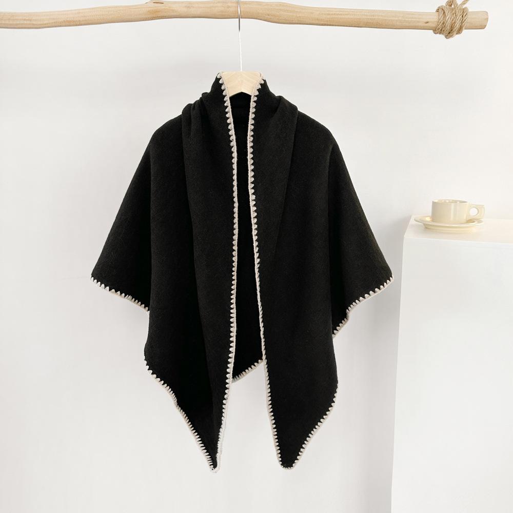 New Triangular Scarf Ralph Old Money Style Maillard Shawl Scarf Women's Winter Coffee Colored Scarf Plaid Shawl