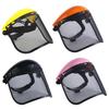 Safety Face Shield with Mesh Visor Ventilated Protective Helmet Chainsaw Safety Shield for Forestry Work Yard Work Weeding