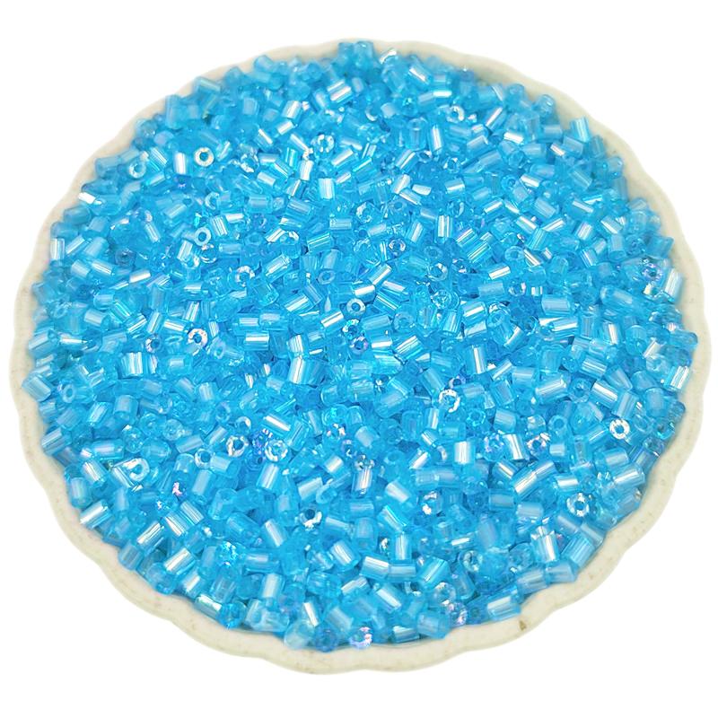 2*3mm 1000pcs/Bag Glass Tube Beads AB Brilliant Colors Glass Bugle Seedbeads For DIY Craft Jewelry Making Garment Sewing Accessories