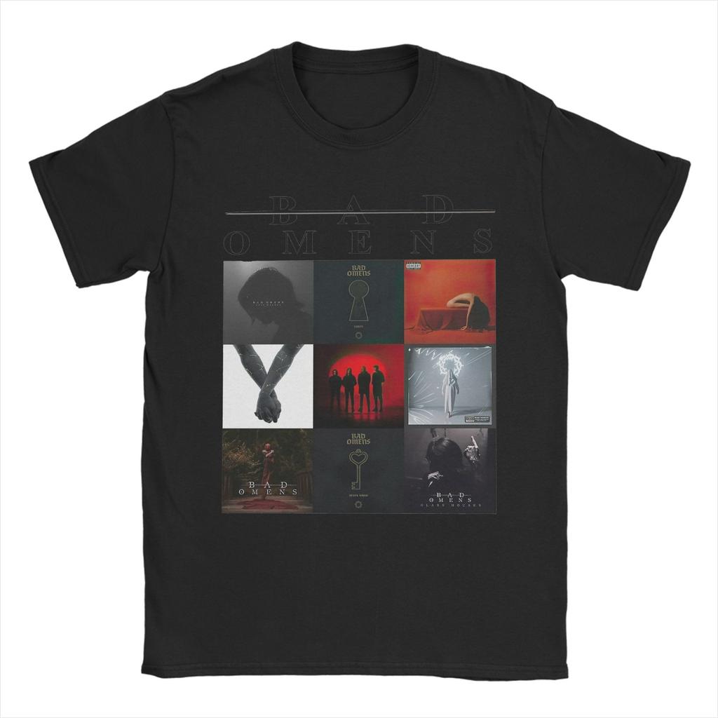 Streetwear T Shirt Summer Bad Omens Band Popular TShirts 100 Cotton Tshirt for Mens Y2K Classic Loose Short Sleeve Tops