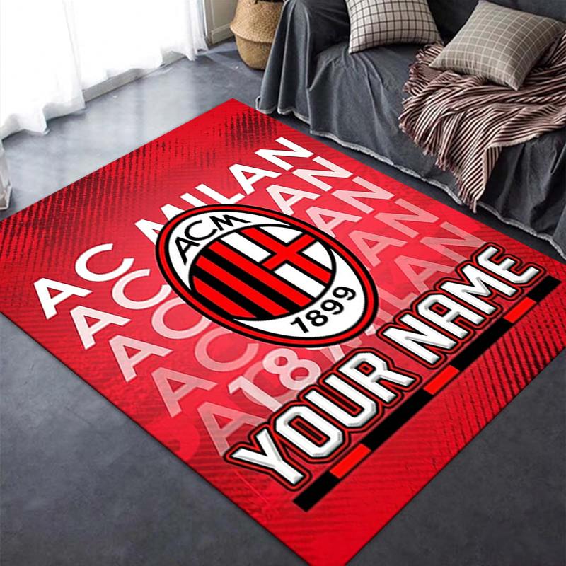 Custom Name Ac Milan Carpet Rug for Living Room Bedroom Home Sofa Decoration,Kids play Non-slip Floor Mat