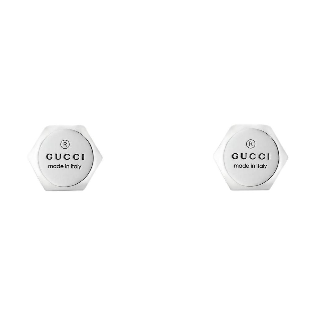 Gucci Trademark Brand Logo Engraved 925 Silver Earrings Unisex earrings 779171-J8400-8106