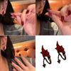 Fashionable Demons Wing Studs Earrings Stylish Gothic Style Jewelry Comfortable Ear Accessories for Anime Enthusiasts