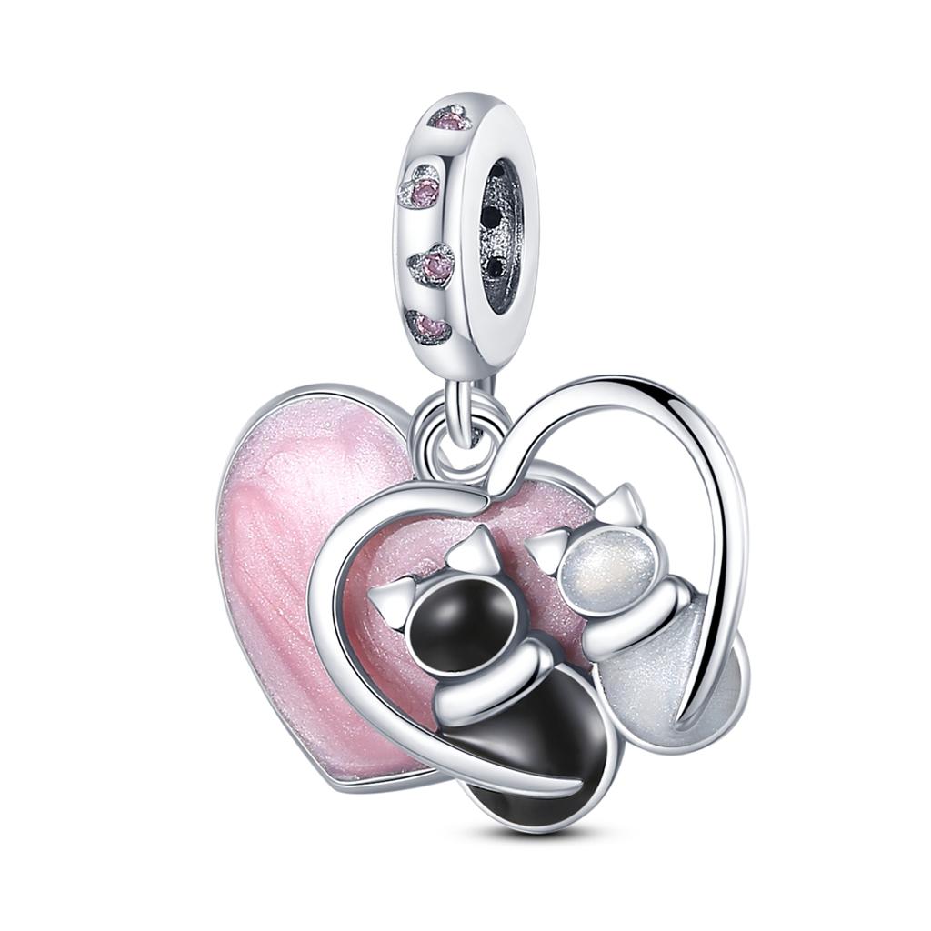 Animals Series Charms Beads 925 Silver Dog Cat Pets Fit Bracelet DIY lovely Pendants For Woman Fashion Jewelry