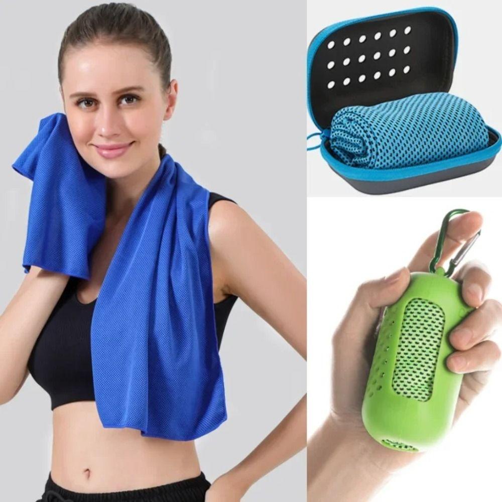Mini Quick Dry Fitness Cool Towel Microfiber Towel Silicone Bag New Quick Drying Towel  Sports