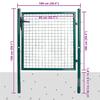 Vidaxl Brama Ogrodzeniowa Single Door 100X100 Cm, Stal Malowana Proszkowo