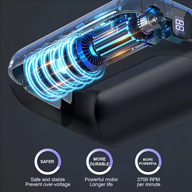 Новейший полностью модернизированный многофункциональный массажер для фасций, с 5 ручными насадками, 5 режимами, 5 частотами, портативный и удобный