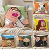 Cartoon F-families GuyS Pillow Case Sofa and Living Room Decorative Cushion Covers Dust-proof and Mite-proof Invisible Zipper