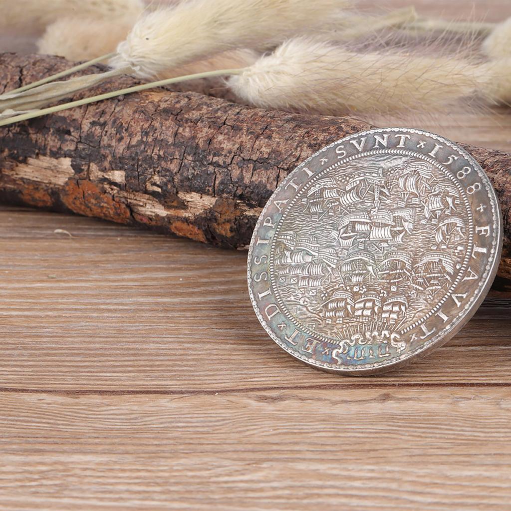 1588 год, Нидерланды, латунное покрытие, серебряная винтажная коллекционная монета, памятная монета