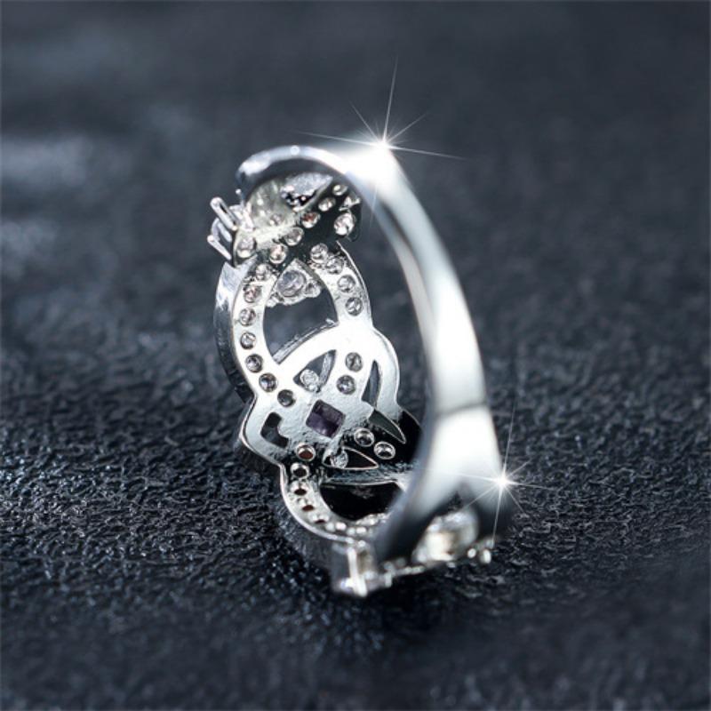 Кольцо-сердце из розового золота с бриллиантами для женщин, модное, простое и универсальное, новый стиль