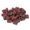 210pcs Brown Sanding Bands Nail Art Sanding Bands Replaceable Nail Sanders with Nail Drill Shaft