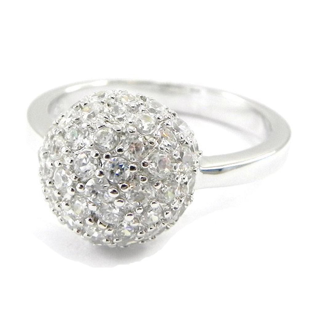 Silver Ring 'Jewels' White