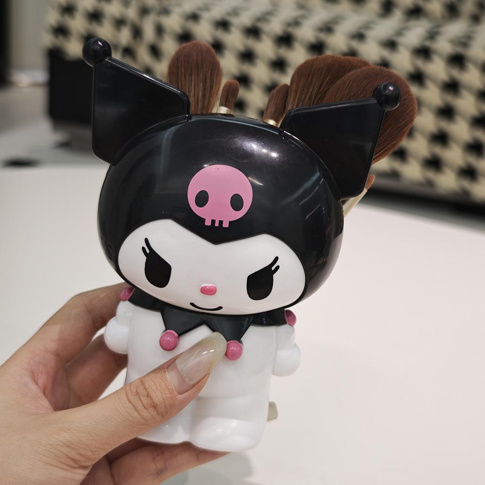 Новый мультяшный Sanrio Kuromi Кавайный Органайзер для ручек Канцелярские принадлежности Аниме Контейнер для хранения кистей для макияжа Хранение Подарок для девочек Украшения Игрушки
