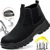 Модные строительные рабочие ботинки ZLMY, мужские рабочие ботинки со стальным носком, высокие, устойчивые к проколам, мужские ботинки сварщика, противоискровые