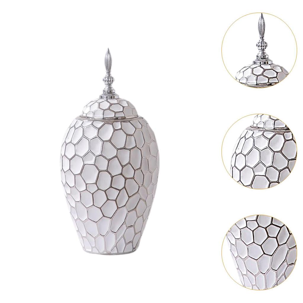 Керамическая ваза с крышкой, фарфор, банка для хранения имбиря,