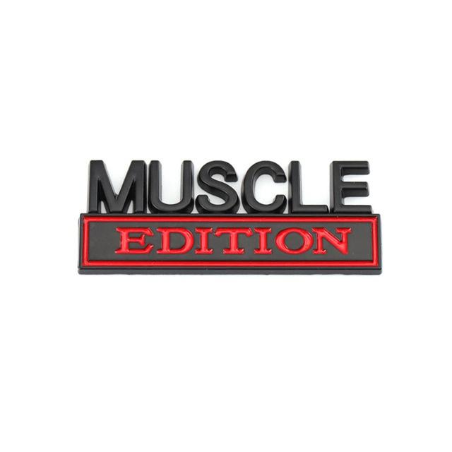 1Pc 3D Metal Muscle Edition Logo Car Front Grille Badge Side Fender Rear Trunk Emblem Sticker Decal