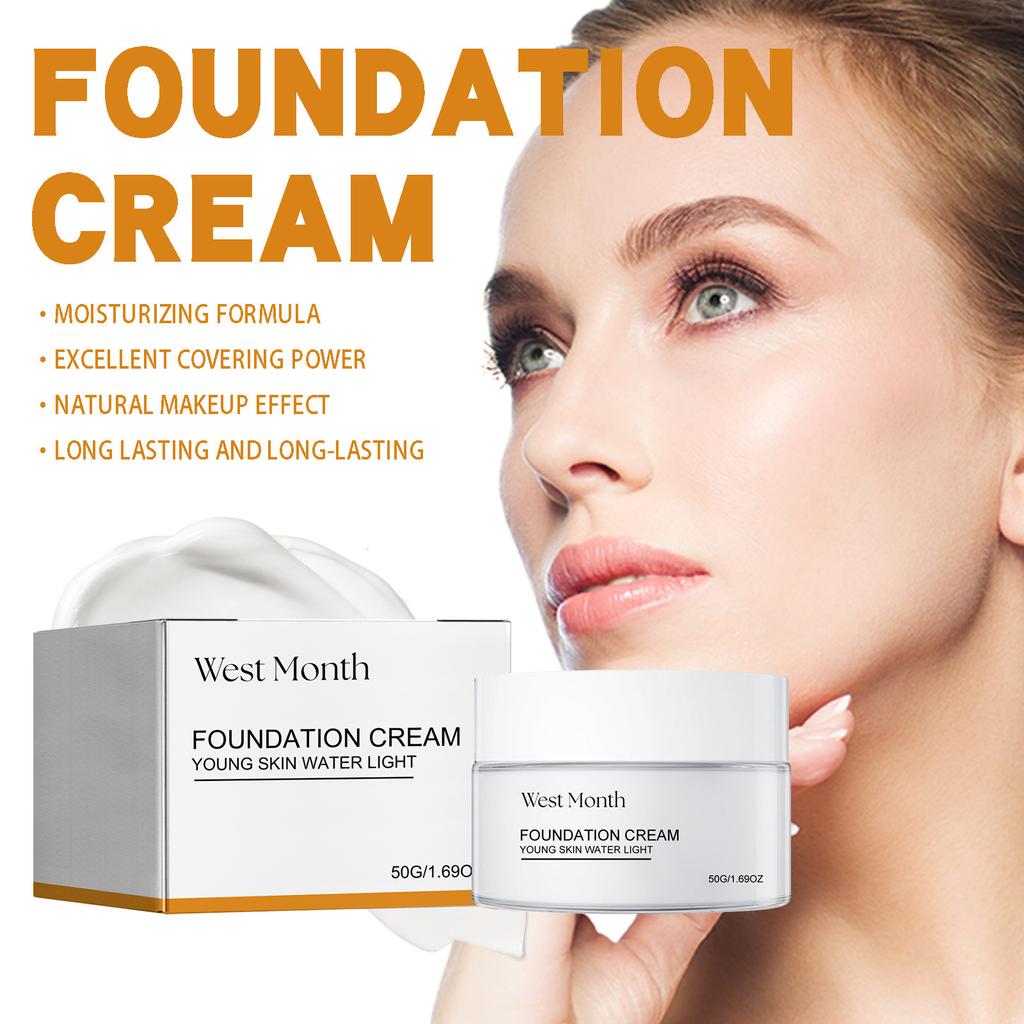 Moisturizing Concealer Plain Cream, Naturally Submissive And Non-Greasy Brightening Skin Tone Concealer Moisturizing Plain Cream
