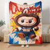 Labubu Personalized Name Blanket Multi-purpose Personalized Blanket Ultra-Soft Suitable for Picnics Bedding Nap Seaside Four Seasons Universal