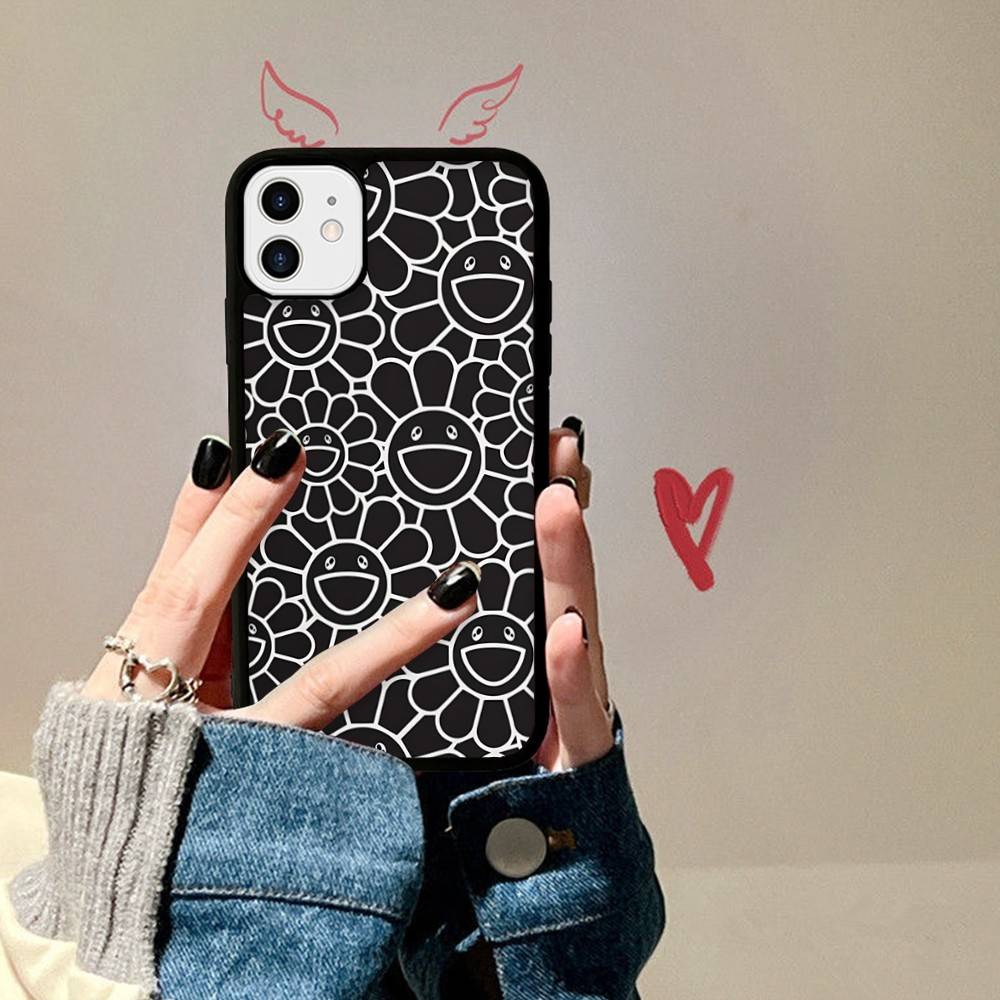 Японские Artisti M-murakami T-takash Арт Чехол для телефона PC+TPU Для IPhone 11 12 13 14 15 16 17 Plus Pro Max Чехол