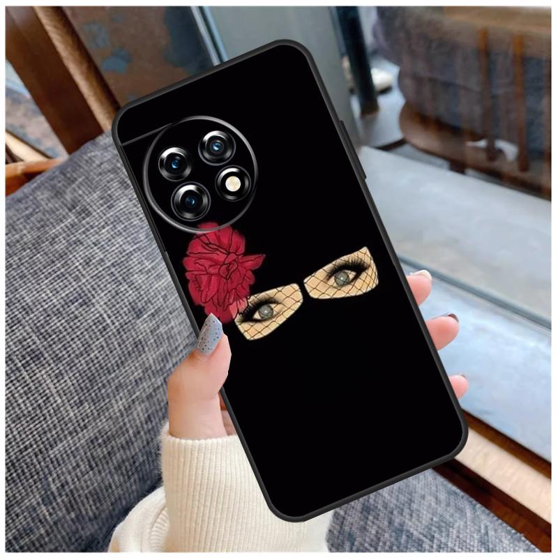 Арабский Мусульманский Исламский Чехол с Глазами Девочки Для OnePlus 15 13 12 11 10 9 Pro 13R 13T 12R 10T 8T Nord CE 5 2 3 4 Lite N20 N30 Чехол