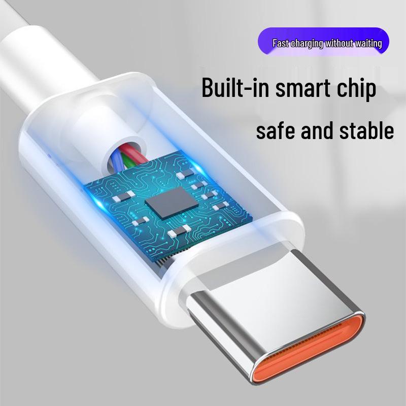 Кабель для быстрой зарядки 6A Type-C, зарядное устройство 120 Вт для устройств Huawei, Xiaomi, Vivo Android.