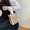 Холщовая сумка Новая женская сумка Модная полосатая сумка-тоут Сумка для мелочи Маленькая квадратная сумка