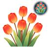 Light Switch Decal Glow-in-the-Dark Tulip Sticker, Waterproof Floral Wall Decoration Decal, Peel Bedroom and Stick Sticker for Living Room Removable