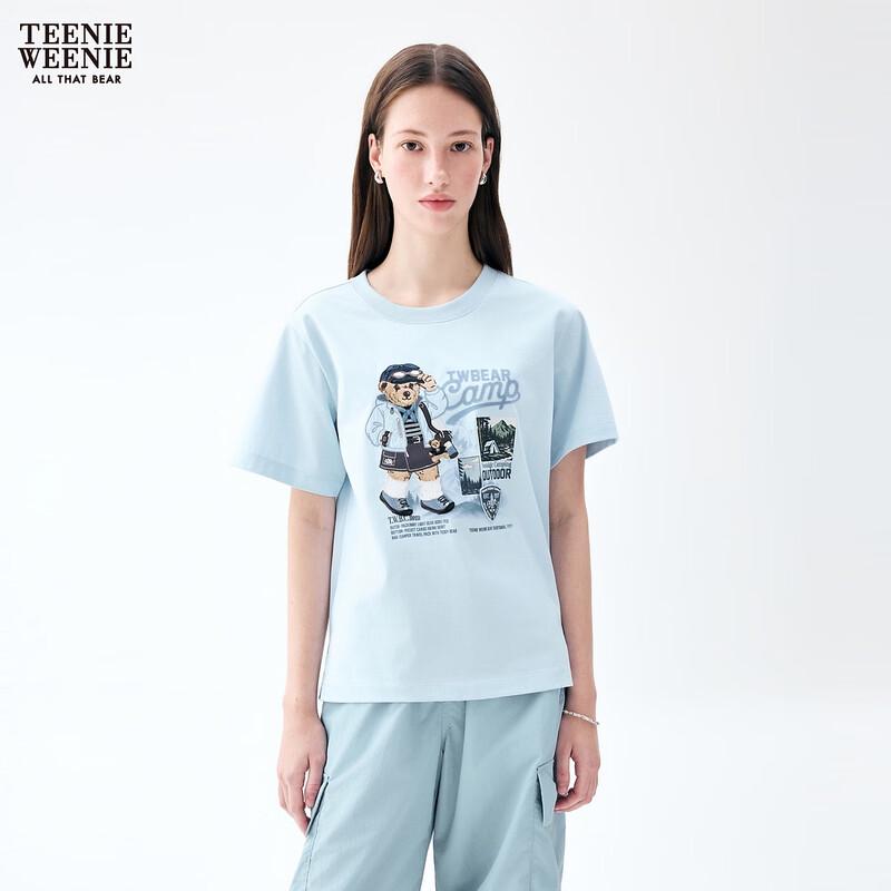 Teenie Weenie Женская футболка с мультяшным медведем и буквой